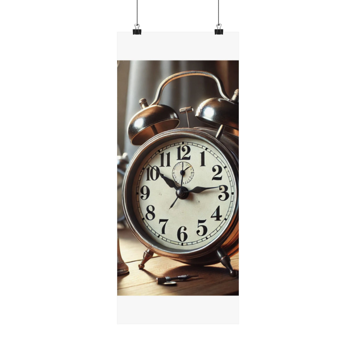 Vintage Alarm Clock Morning Routine Classic Clock Poster