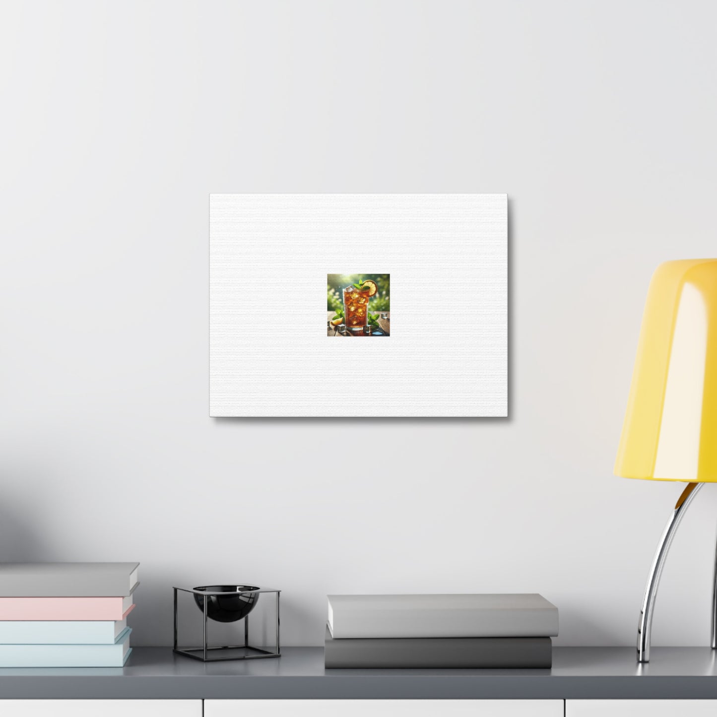 Sunlit Iced Tea Lemon Mint Kitchen Drink Canvas Wall Art