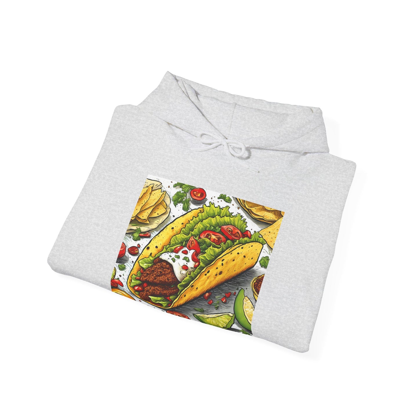 Bold Taco Illustration Foodie Gift Art Hoodie