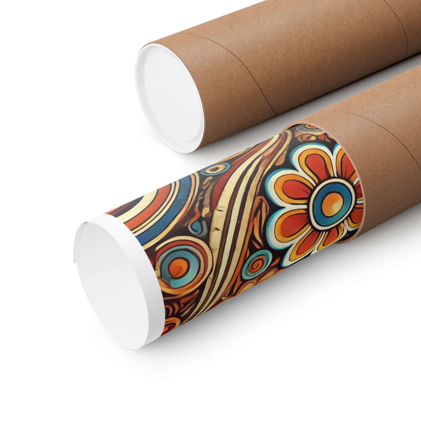 Ornate Abstract Floral Paisley Pattern Poster