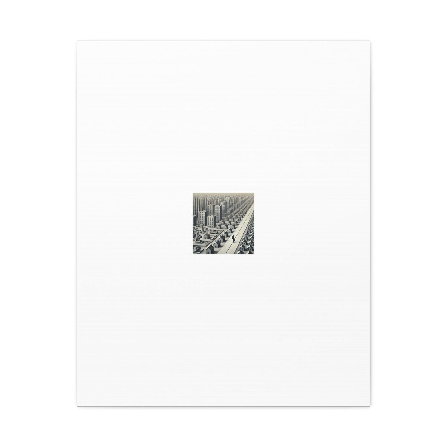 Monochrome Urban Factory Cityscape Canvas Industrial Wall Art Gift