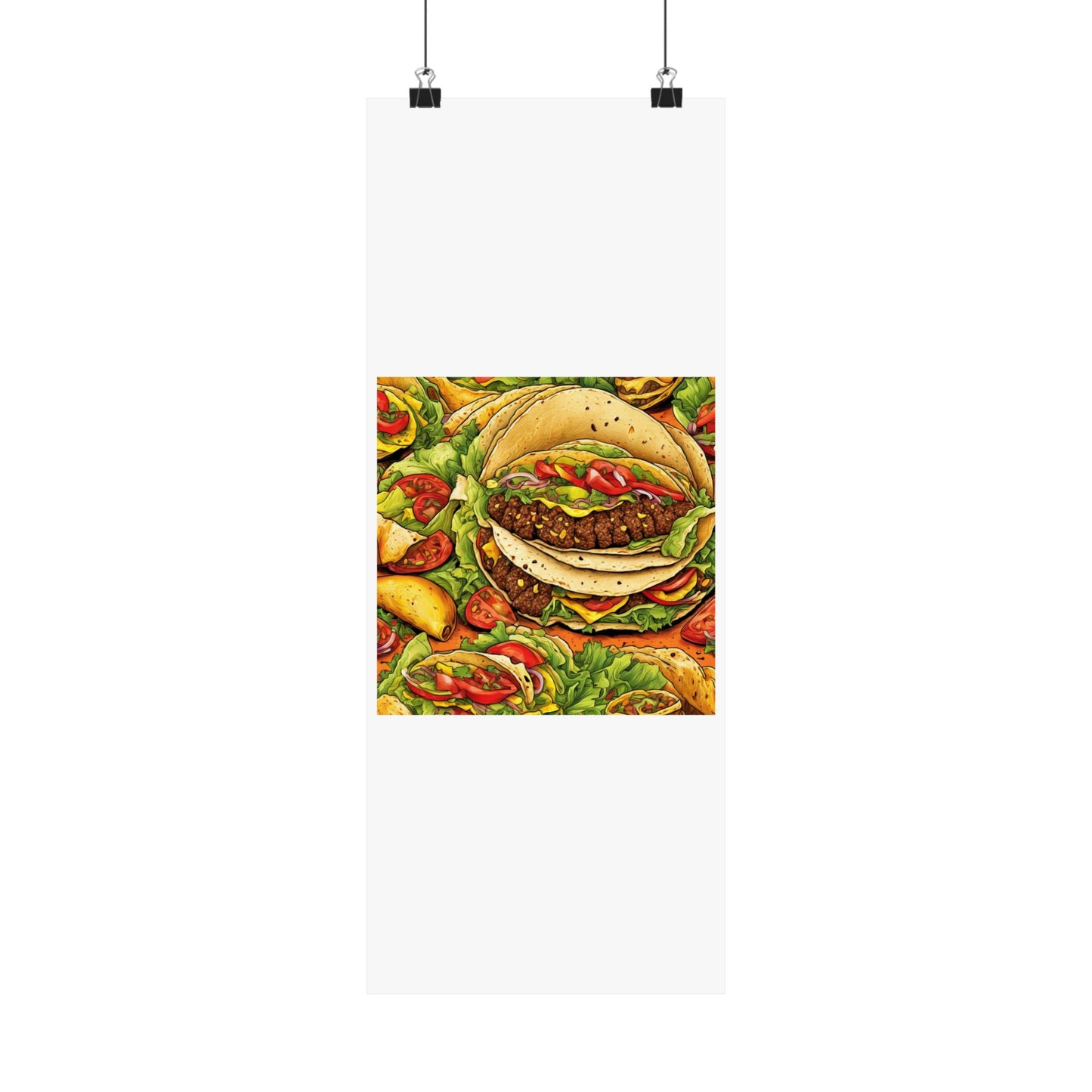 Stacked Taco Fiesta Foodie Gift Art Poster