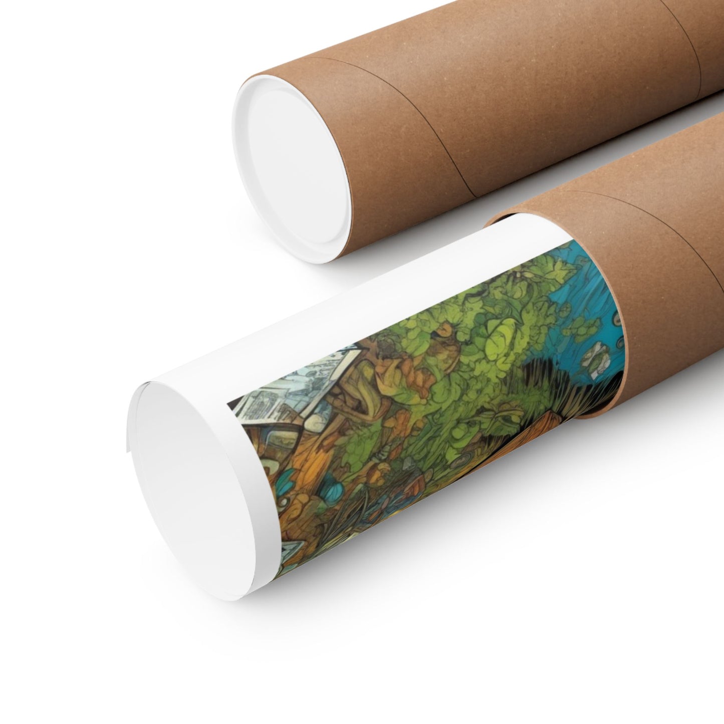 Whimsical Garden Stream Nature Gift Art Poster