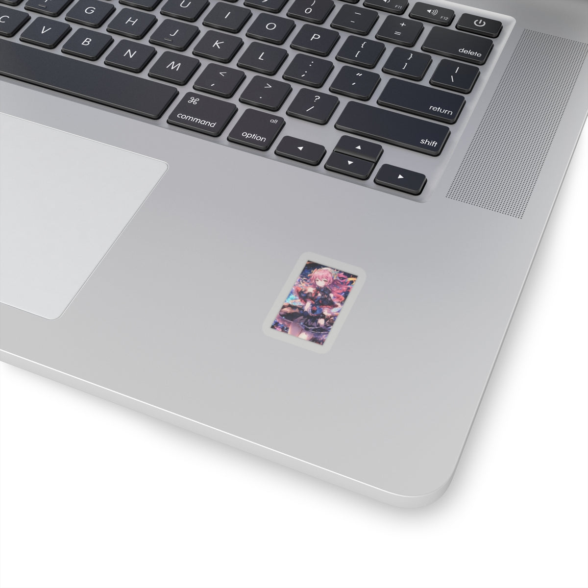Pink Haired Fantasy Heroine Anime Portrait Sticker