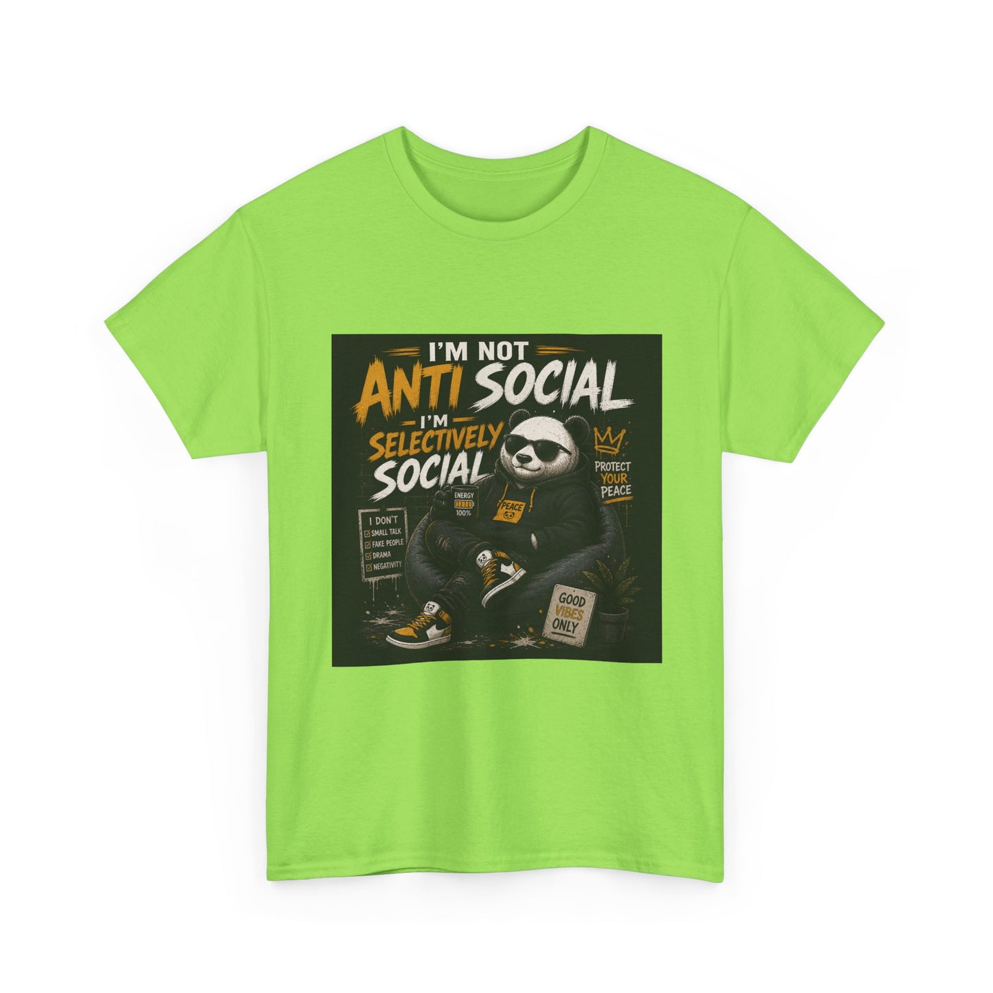I’m Not Anti Social I’m Selectively Social sloth design Tee | funny introvert shirt
