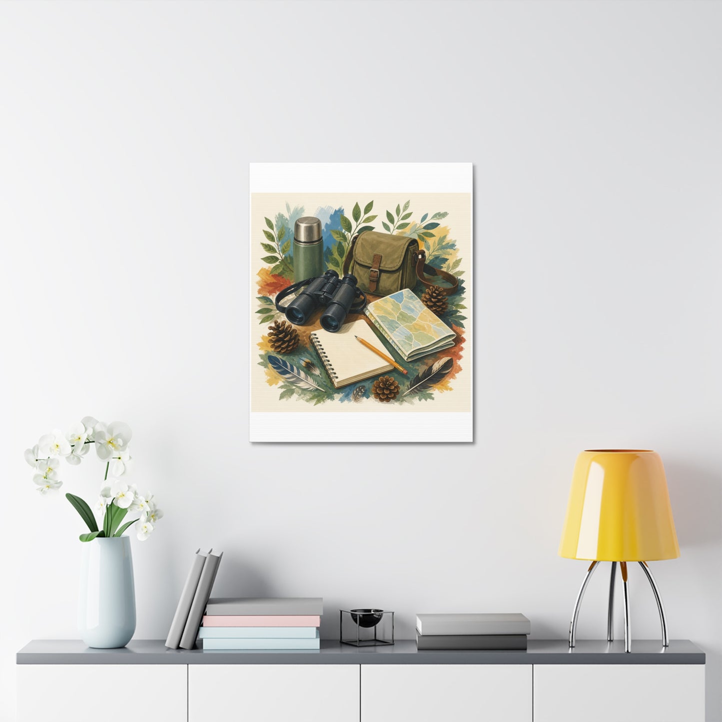 Peaceful Birdwatching Hobby Art Canvas Art