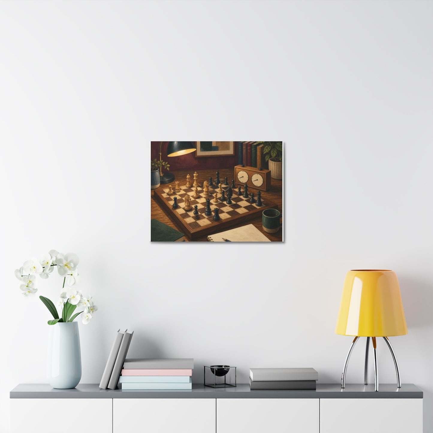Cozy Chess Strategy Game Hobby Canvas Art
