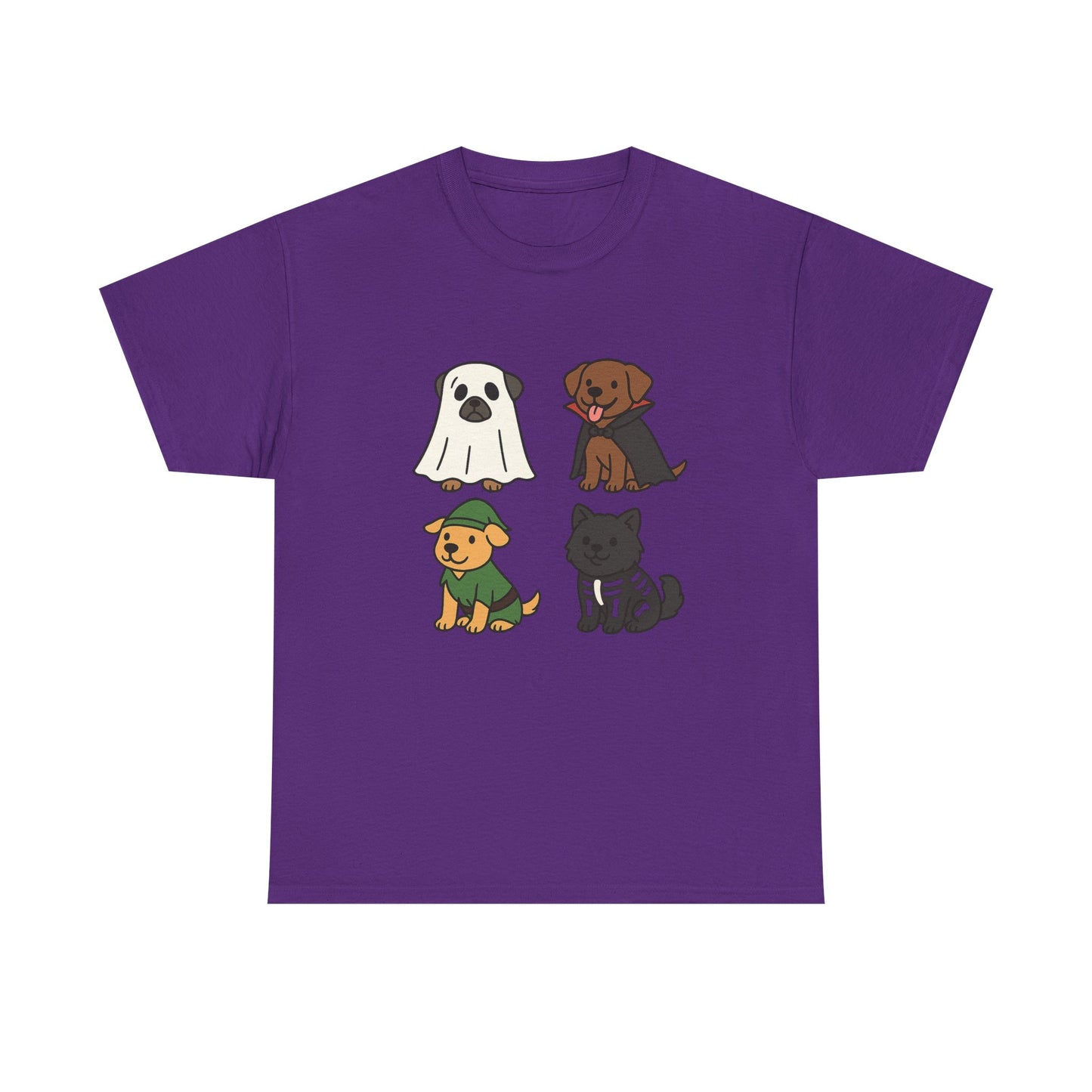 Cute Pet Ghosts Unisex Heavy Cotton Tee - Dog Lover T-Shirt, Animal Tee, Halloween Shirt, Gift for Pet Owners, Funny Retriver