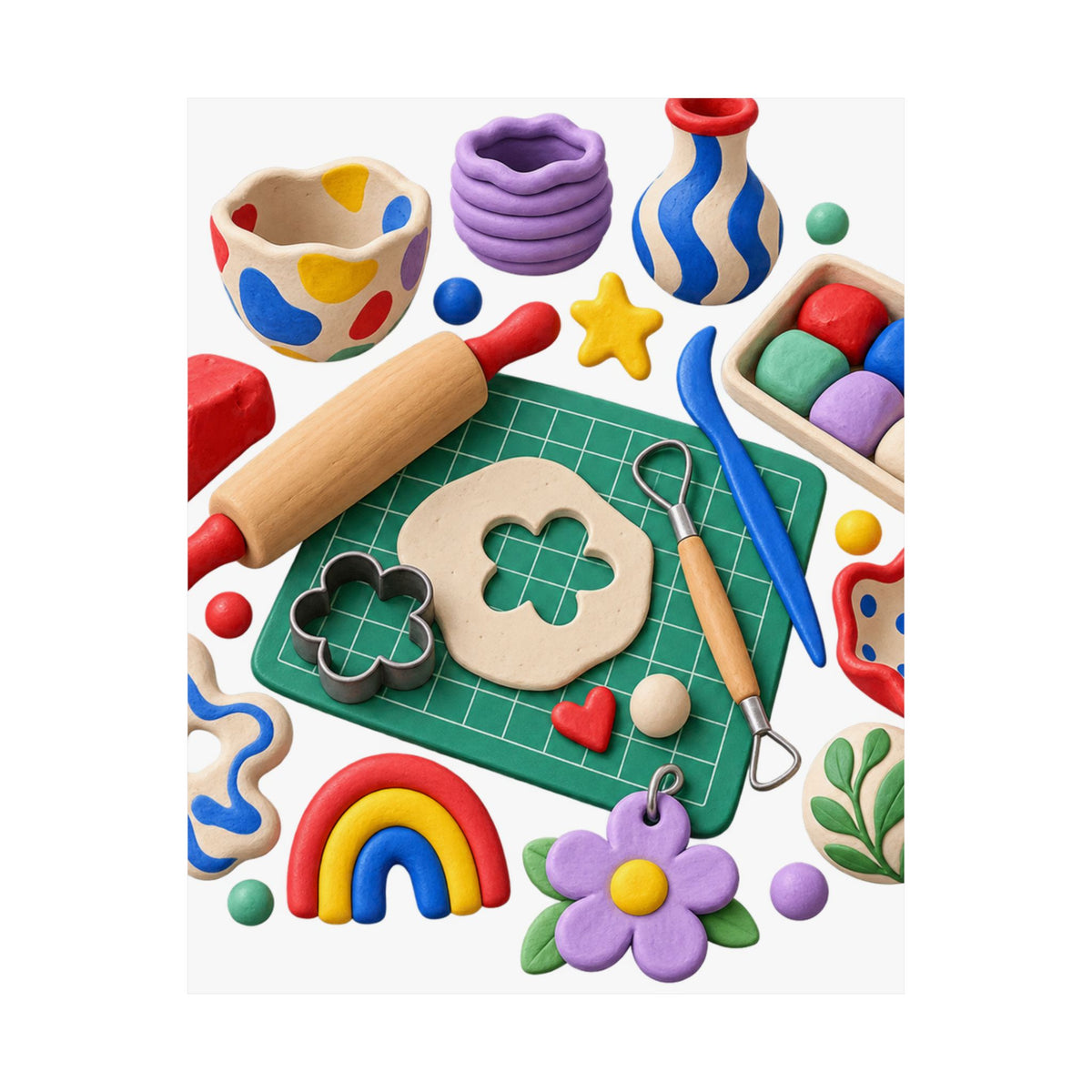 Miniature Clay Sculpting Workshop Poster