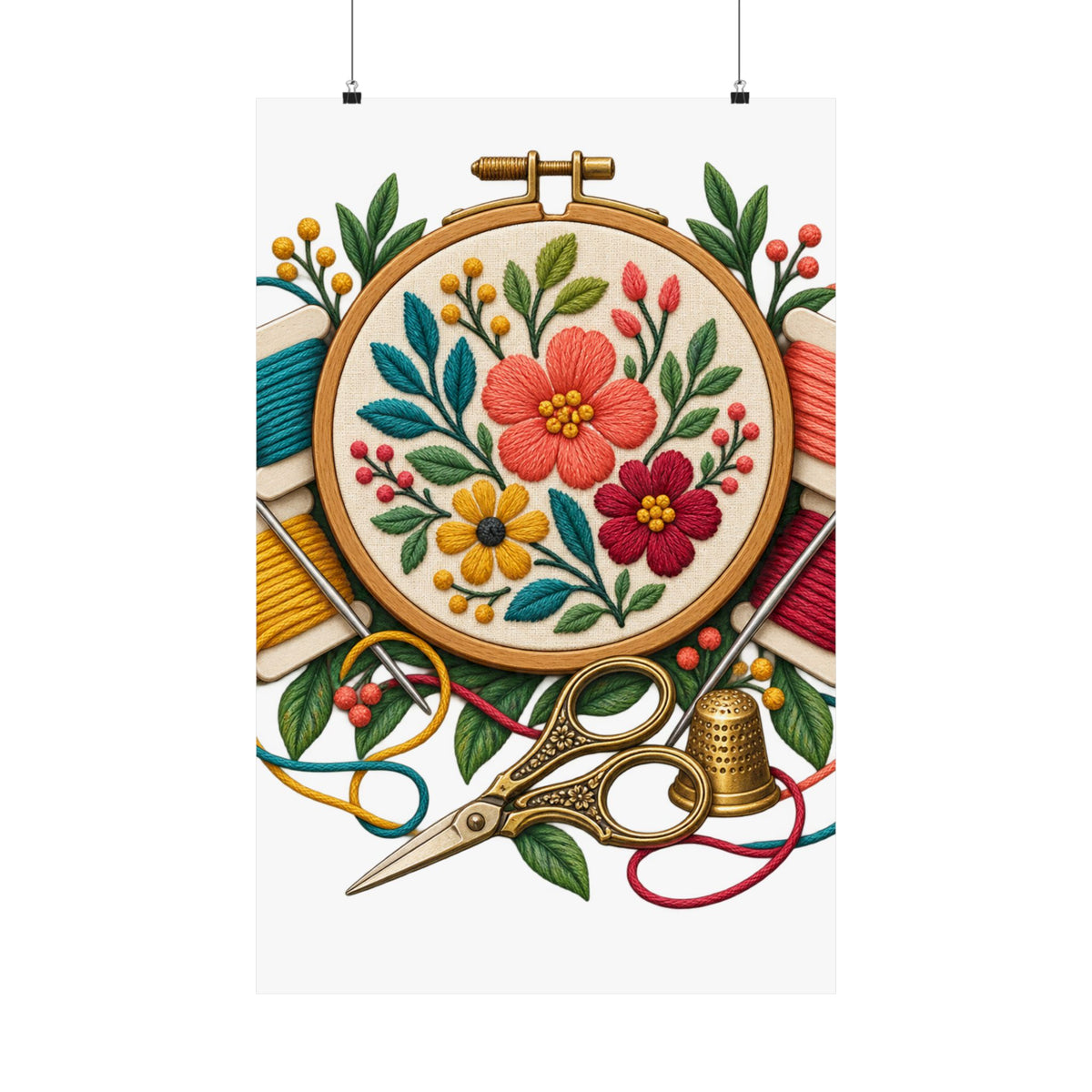 Botanical Embroidery Workshop Poster