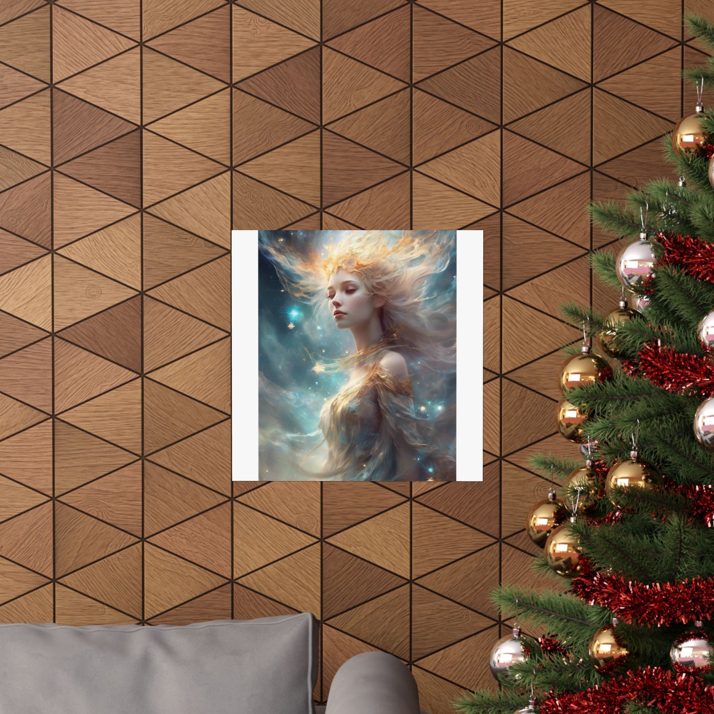 Solar Celestial Spirit Fantasy Portrait Poster