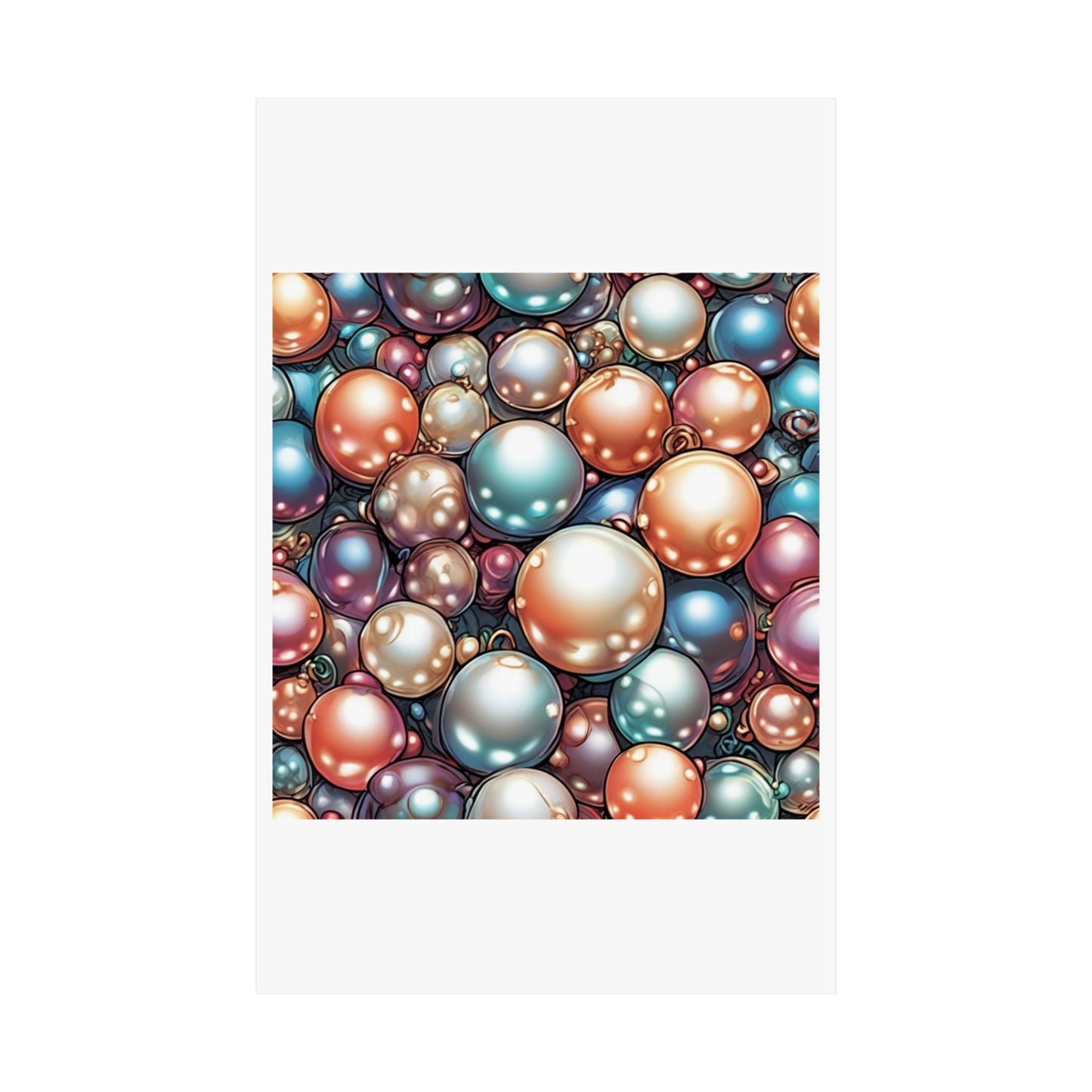 Glossy Orb Marble Abstract Gift Art Poster