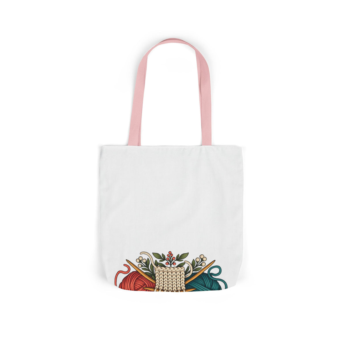 Retro Yarn and Knitting Botanical Art Tote Bag
