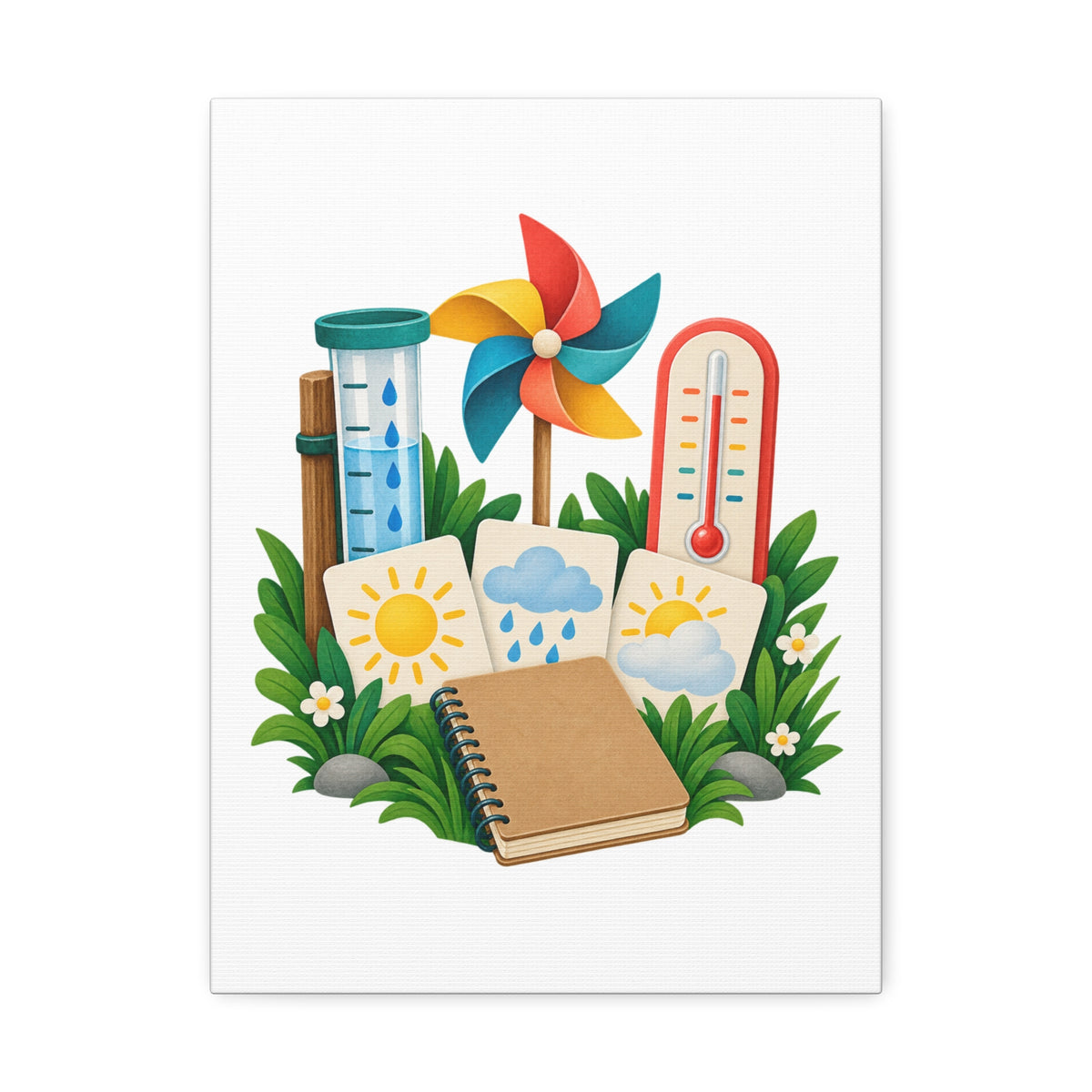 Colorful Backyard Weather Watching Kit Canvas