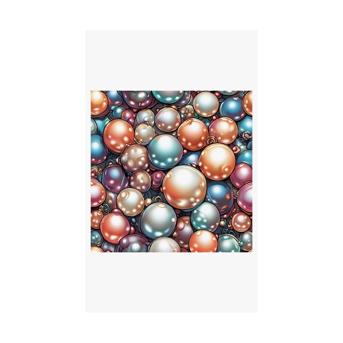 Glossy Orb Marble Abstract Gift Art Poster