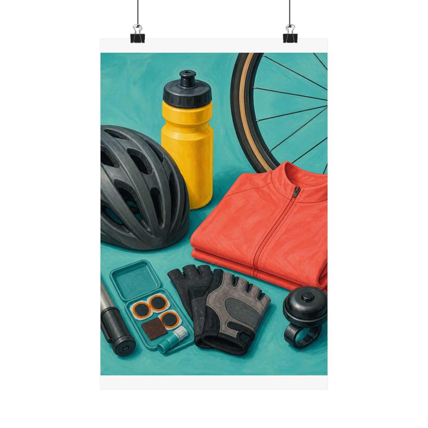Colorful Cycling Gear Hobby Poster
