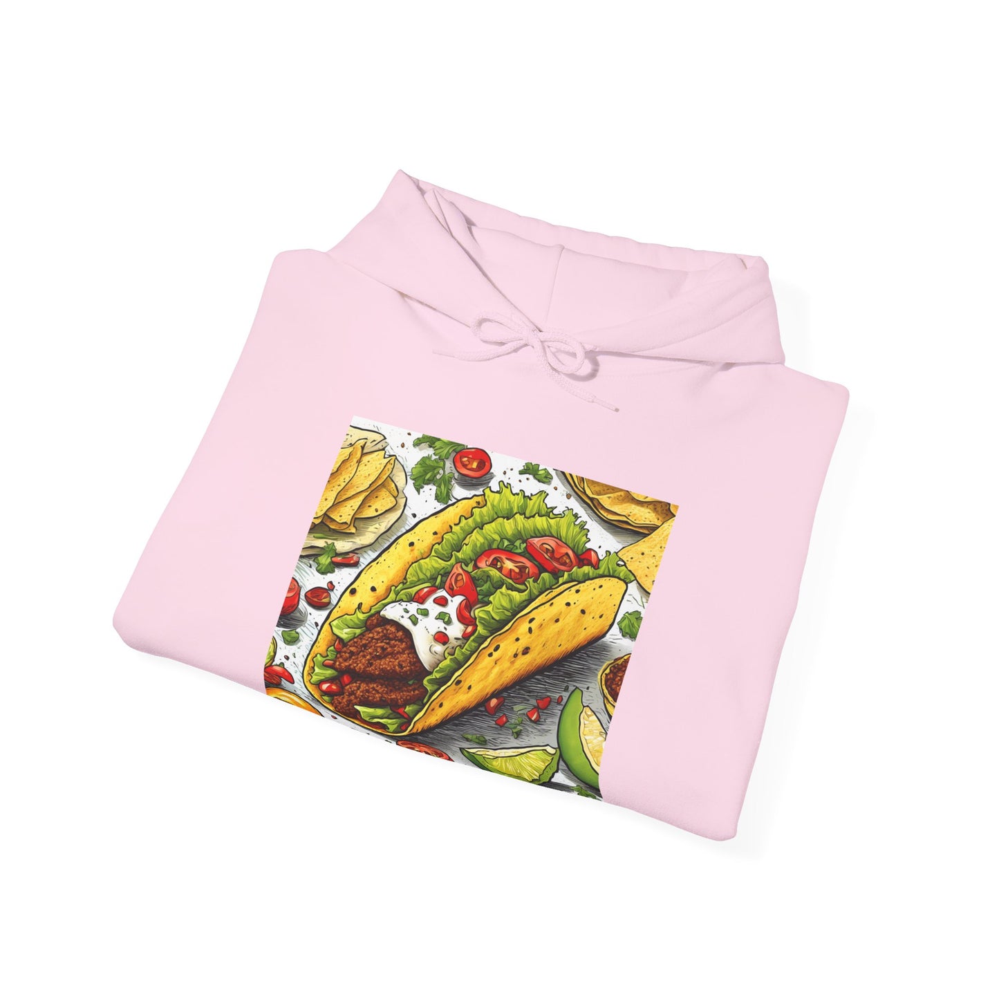 Bold Taco Illustration Foodie Gift Art Hoodie
