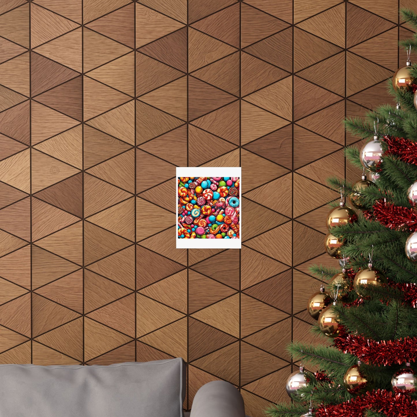 Colorful Candy and Lollipop Pattern Poster