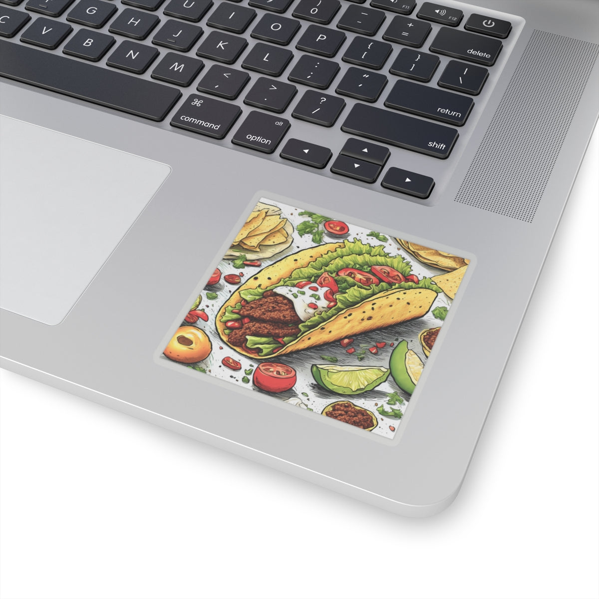 Bold Taco Illustration Foodie Gift Art Sticker