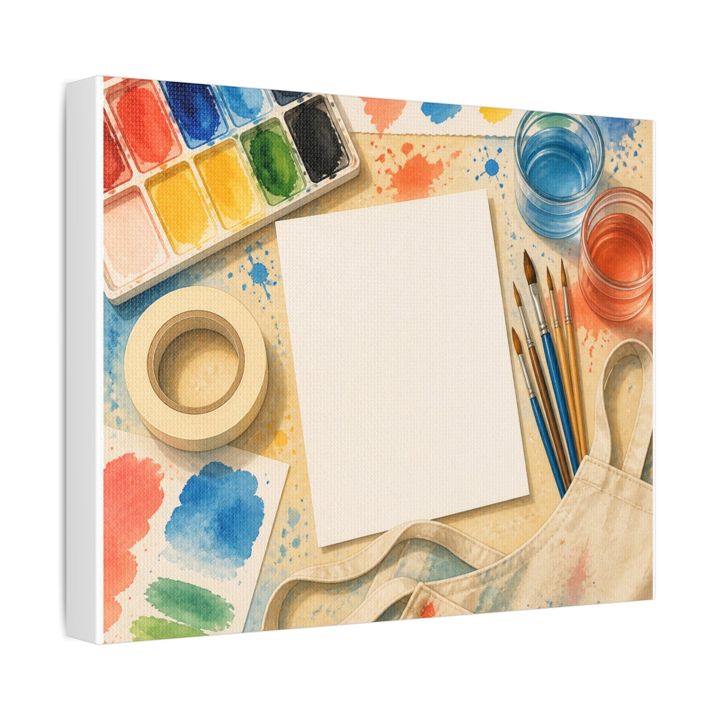 Bright Watercolor Painting Hobby Art Canvas Art