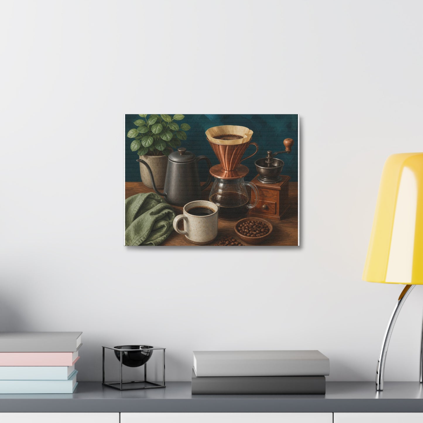 Warm Home Coffee Brewing Art Canvas Art
