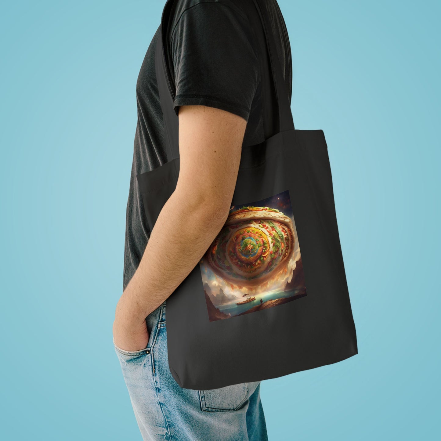 Cosmic Taco Portal Surreal Food Fantasy Art Tote Bag