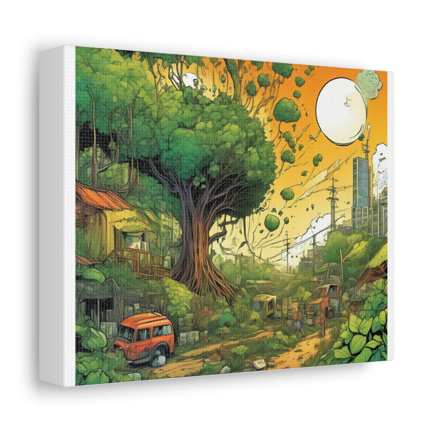 Cottage Road Landscape Nature Gift Art Canvas