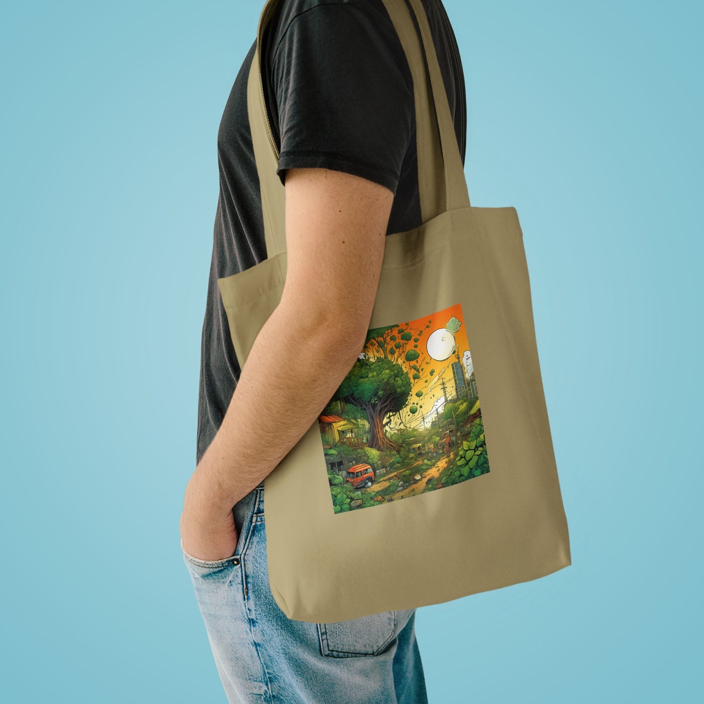 Cottage Road Landscape Nature Gift Art Tote Bag