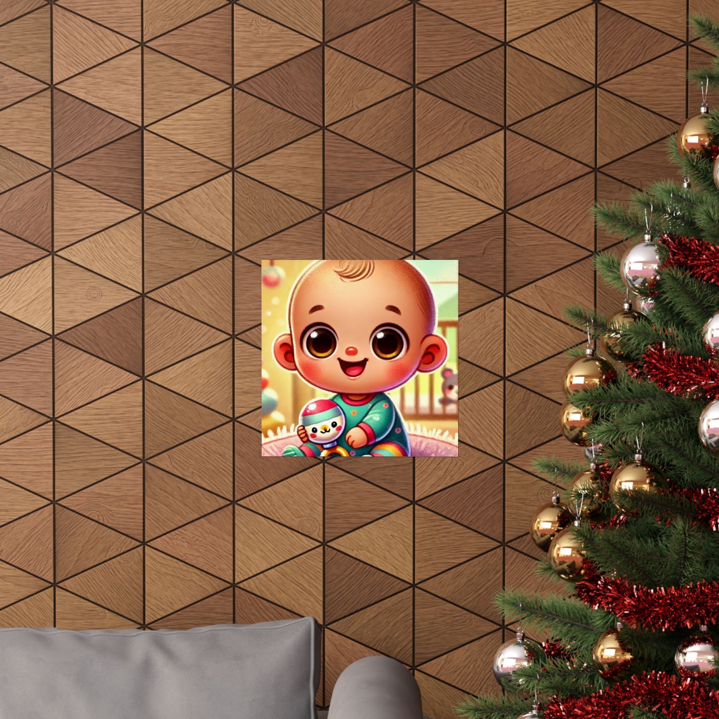 Cheerful Baby Nursery Playroom Art Poster