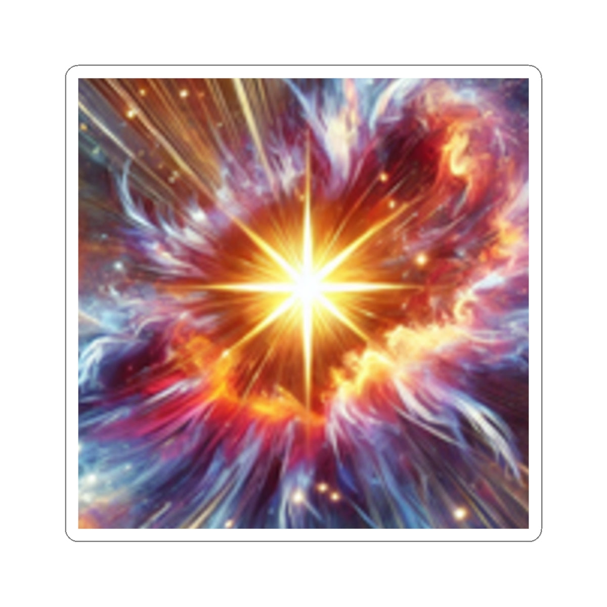 Cosmic Starburst Energy Abstract Space Sticker for Laptop