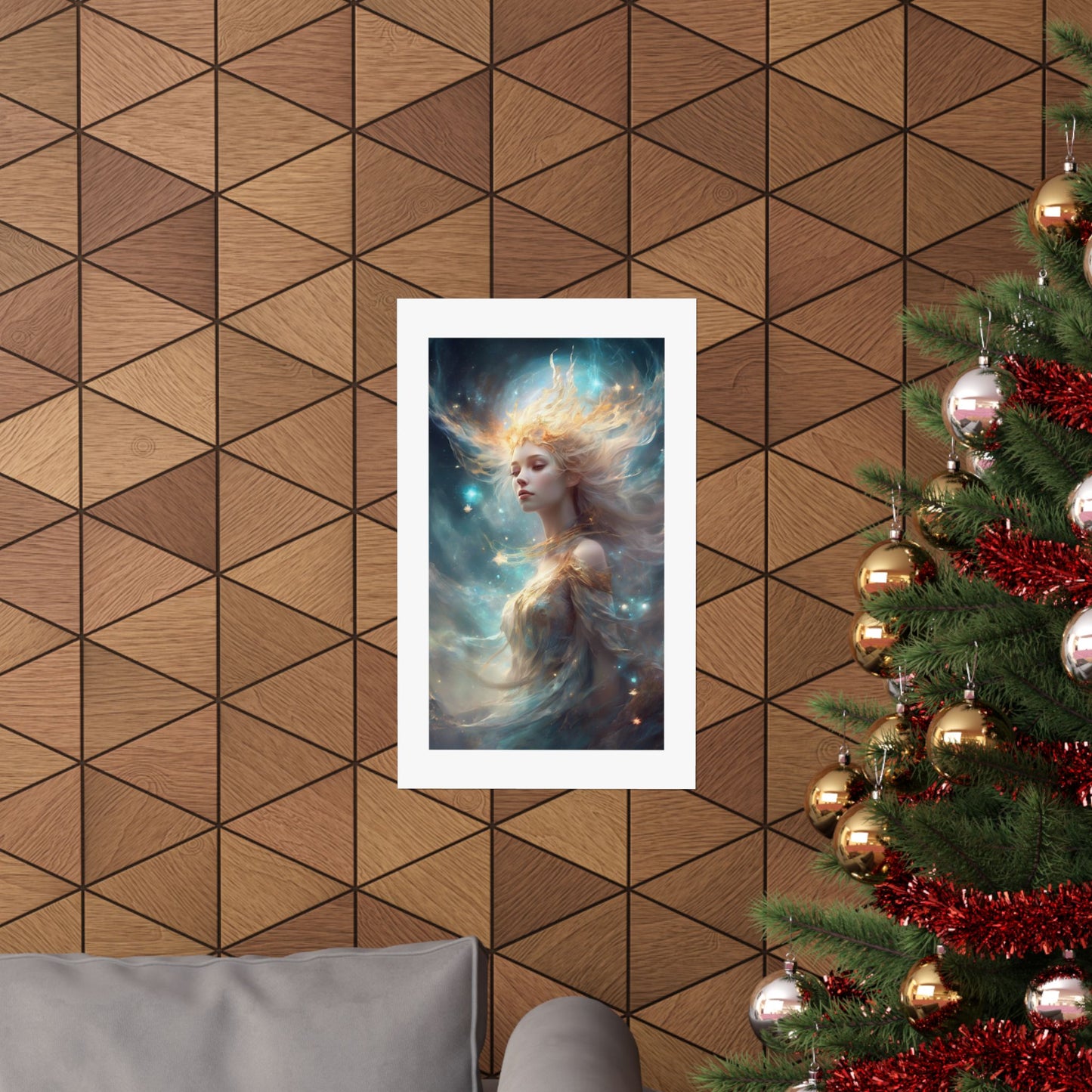 Solar Celestial Spirit Fantasy Portrait Poster