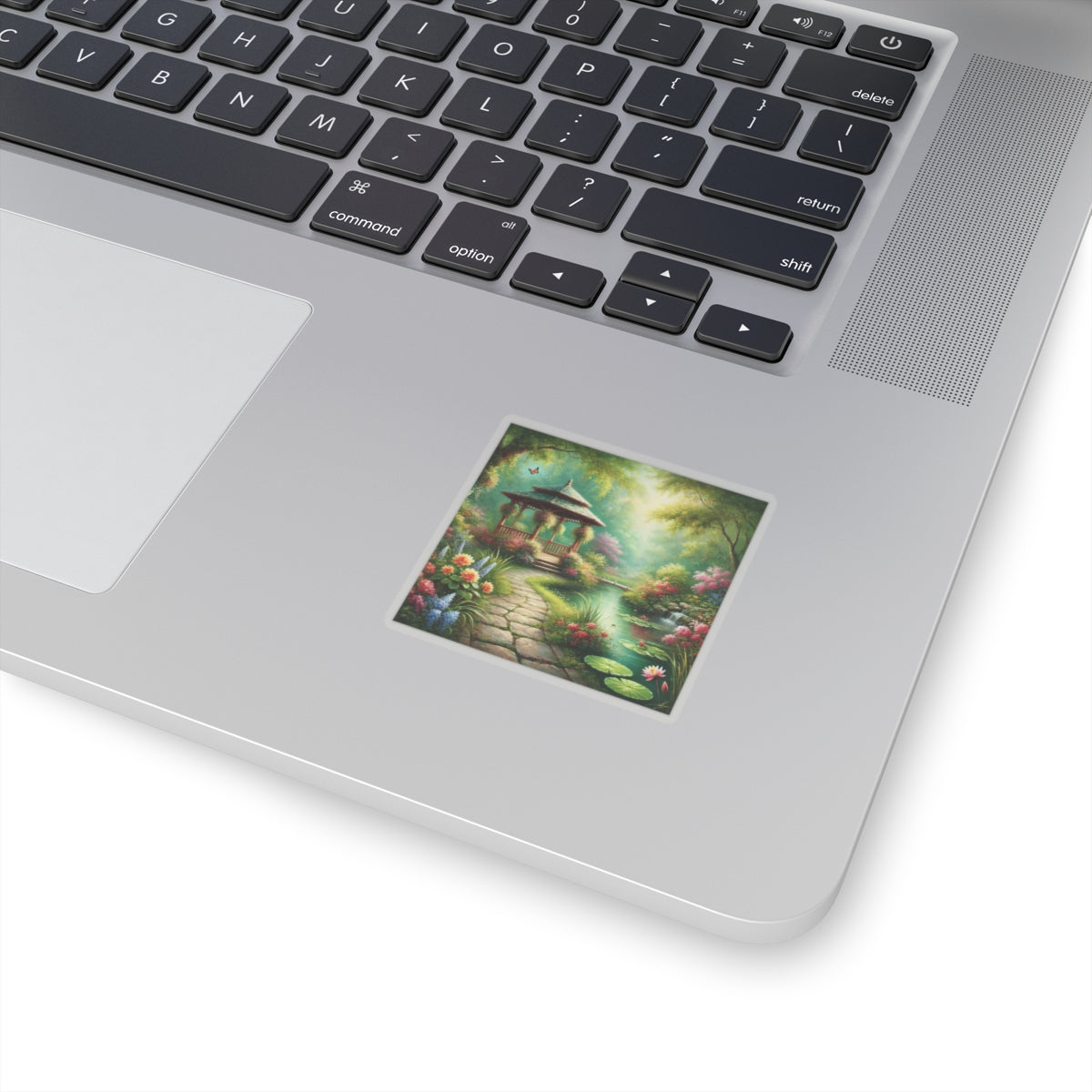 Spring Garden Gazebo Floral Landscape Sticker