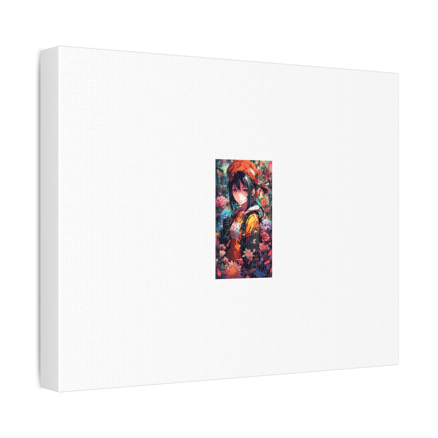 Anime Floral Forest Heroine Portrait Flower Canvas Wall Art