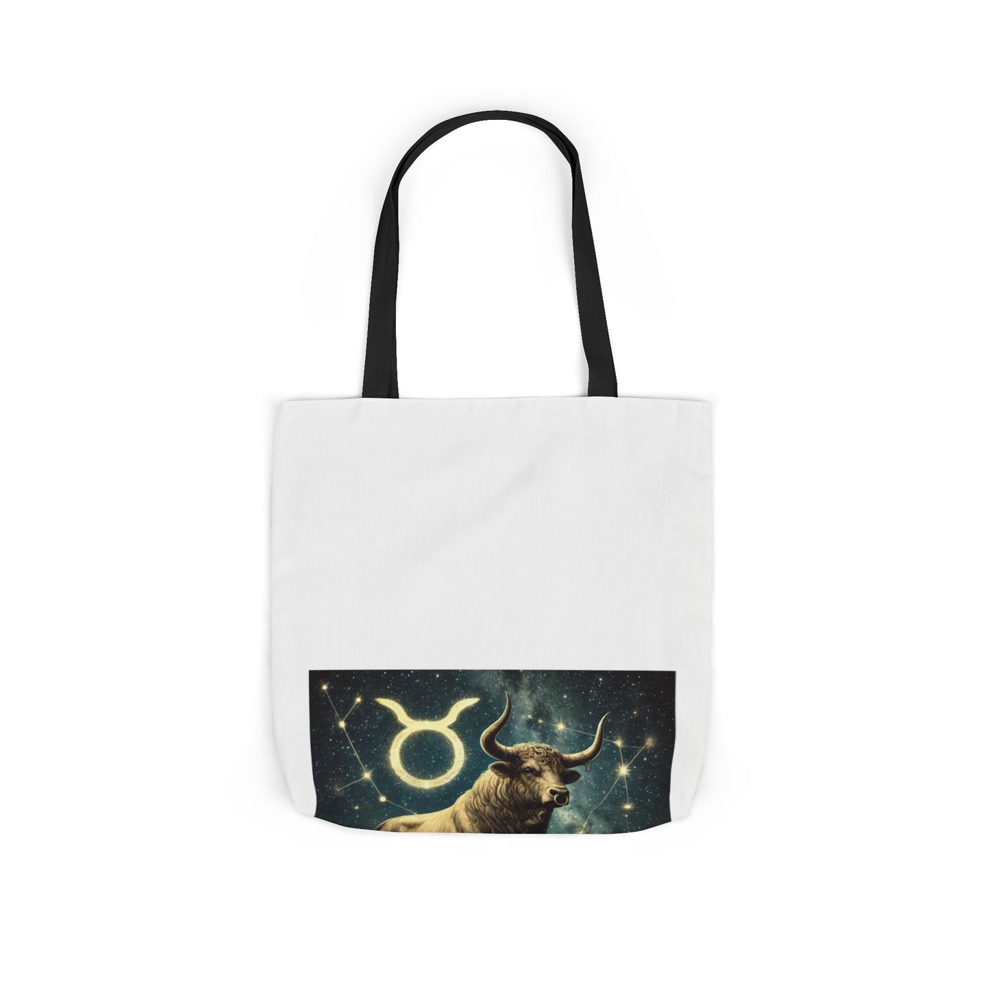 Taurus Bull Constellation Celestial Canvas Tote Bag