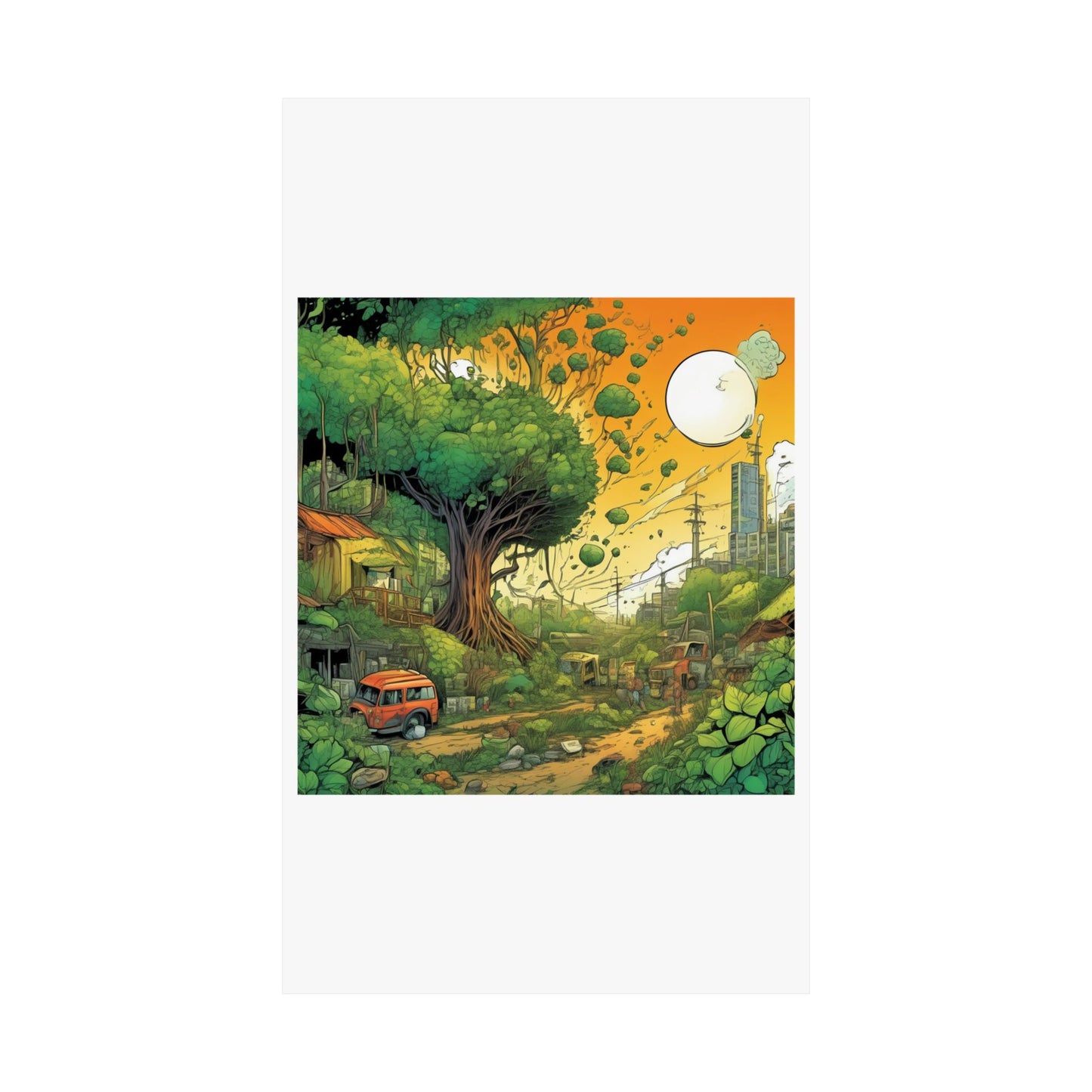 Cottage Road Landscape Nature Gift Art Poster