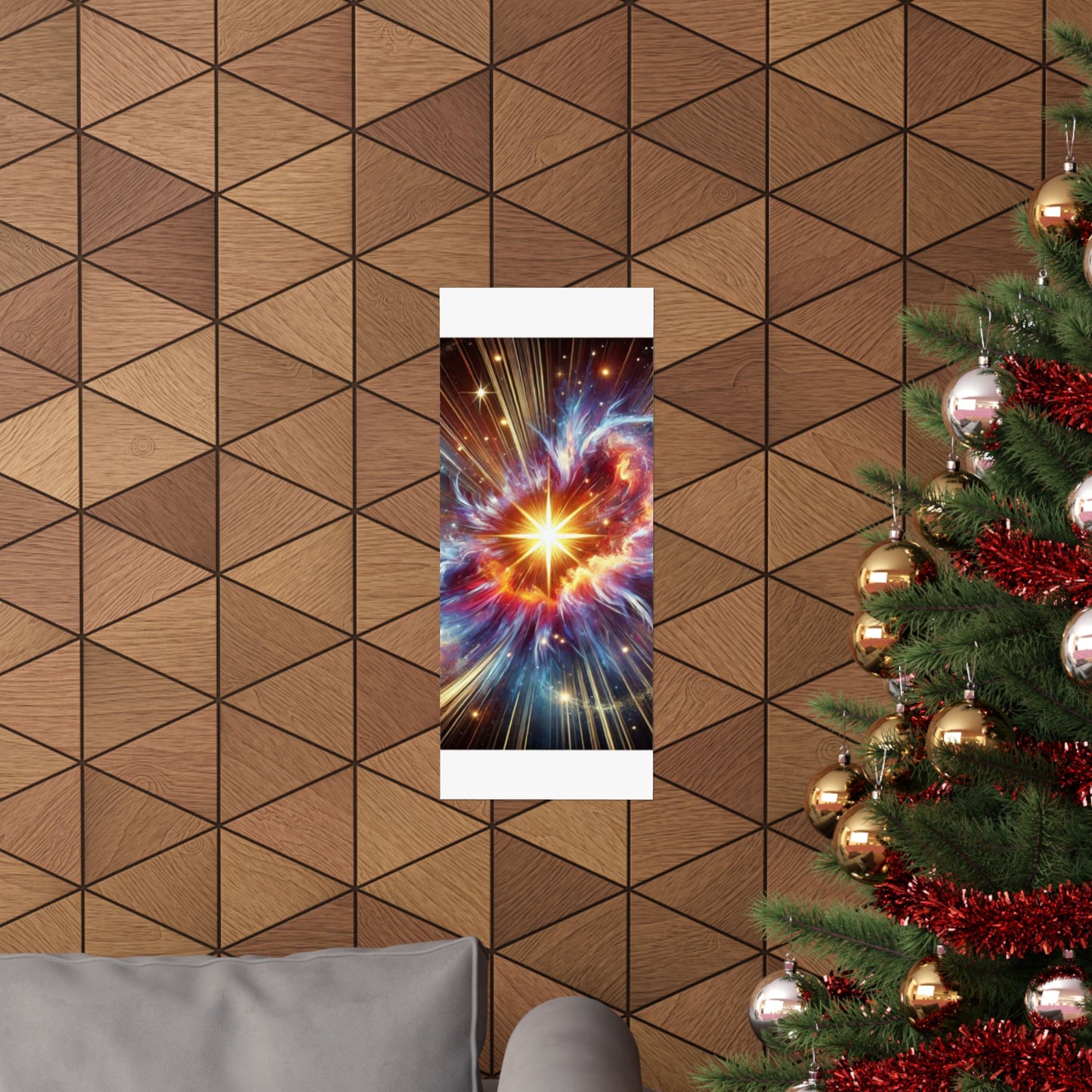 Cosmic Starburst Energy Abstract Space Poster Wall Art Decor