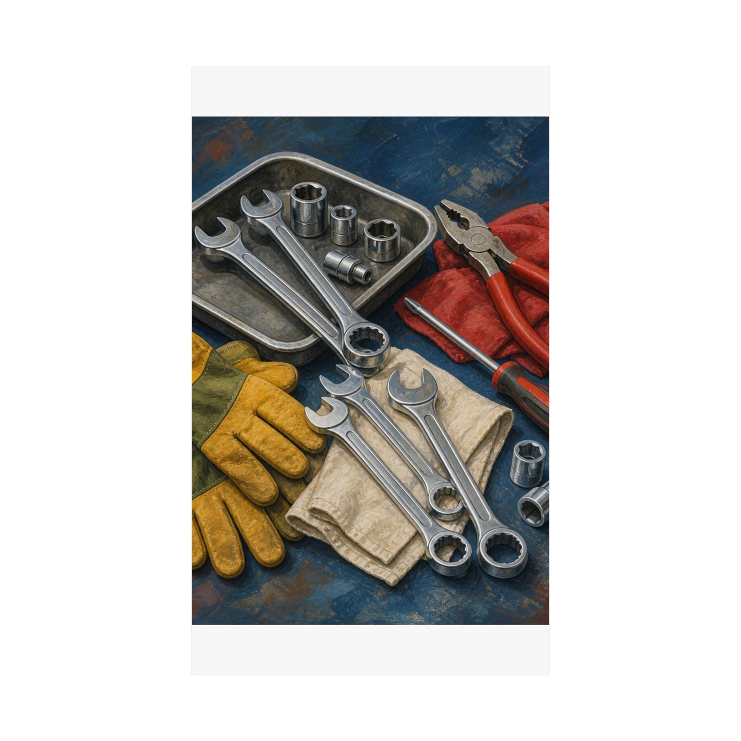 Classic Mechanic Hand Tools Art Poster