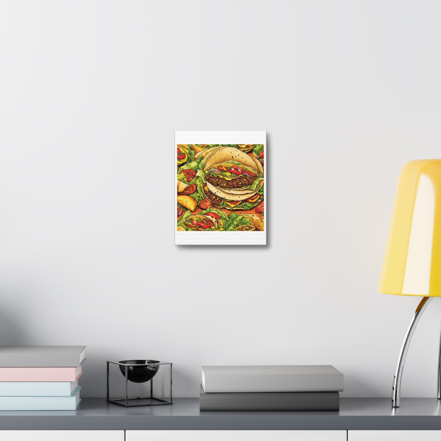 Stacked Taco Fiesta Foodie Gift Art Canvas