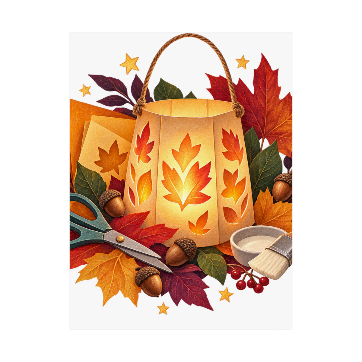 Autumn Lantern Making Workshop Poster