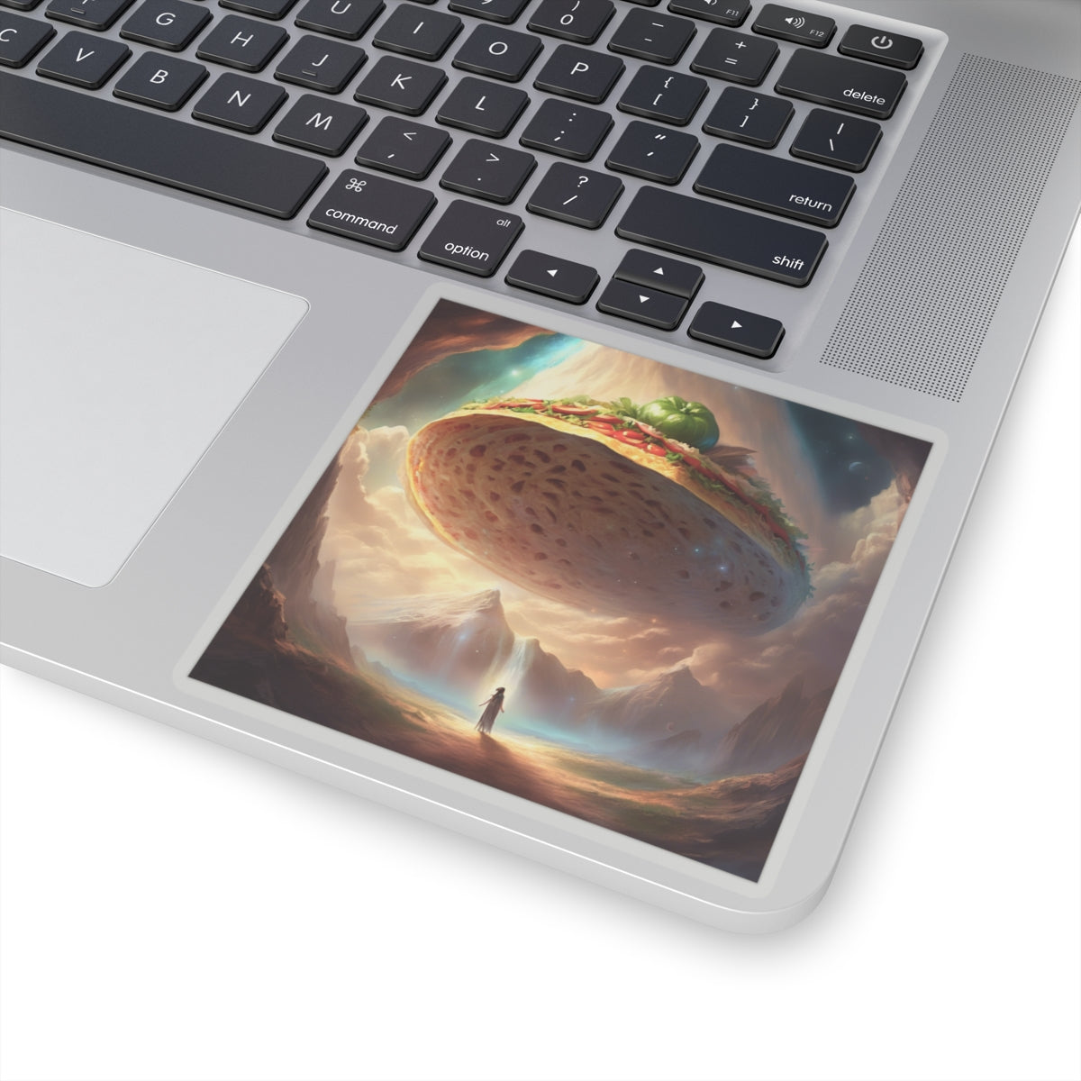 Cosmic Taco UFO Surreal Food Fantasy Art Sticker