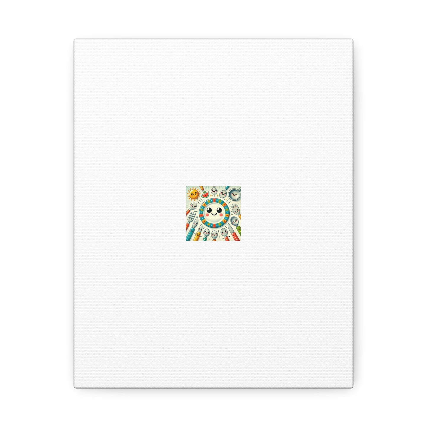 Happy Little Kitchen Club Kawaii Food Canvas Kitchen Wall Art Decor Gift