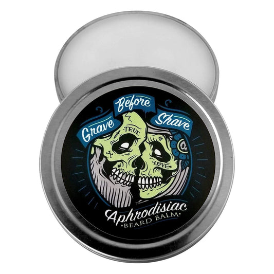 Grave Before Shave Leather and cedar Wood Scent Beard Balm 2 Oz. Tin