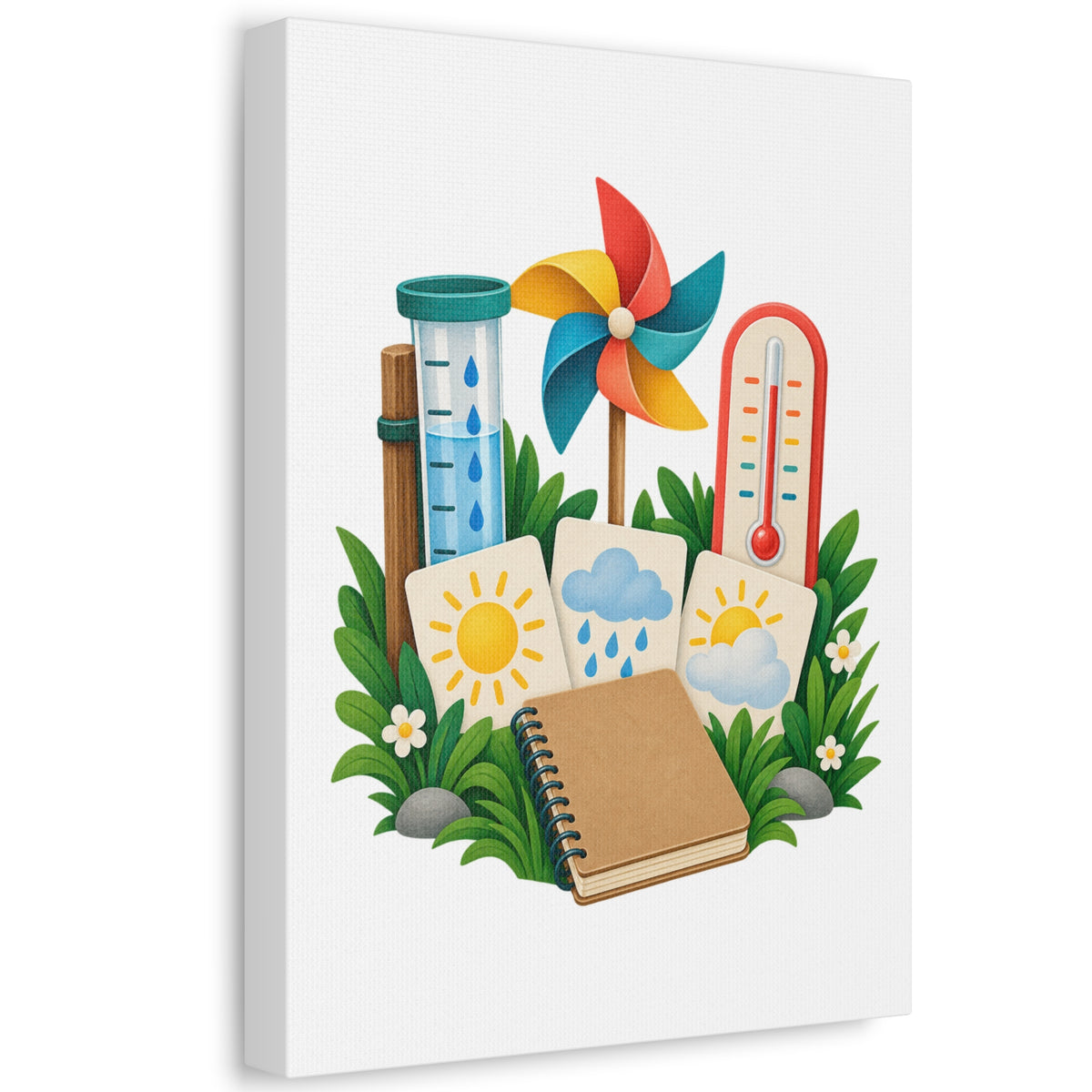 Colorful Backyard Weather Watching Kit Canvas