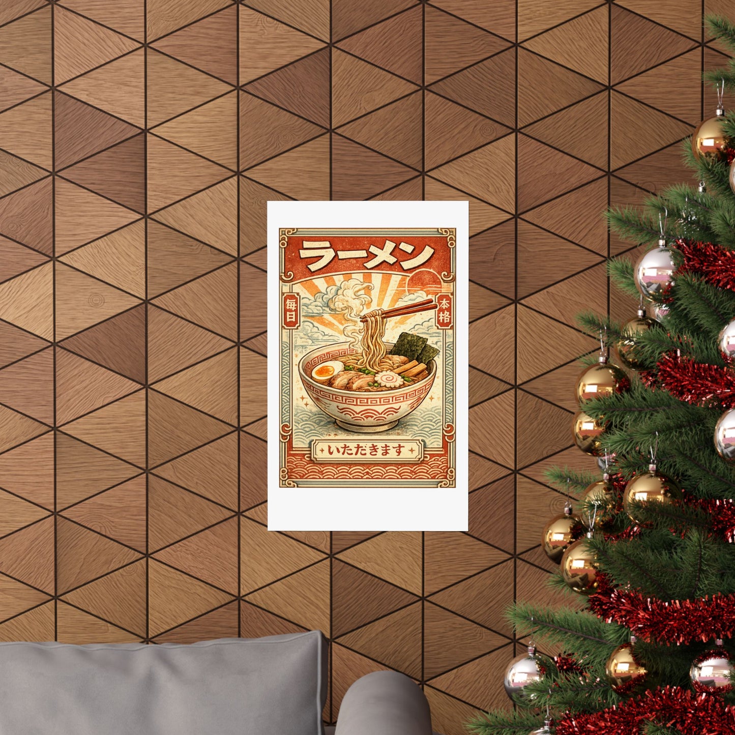 Vintage Ramen Bowl Japanese Food Art Poster