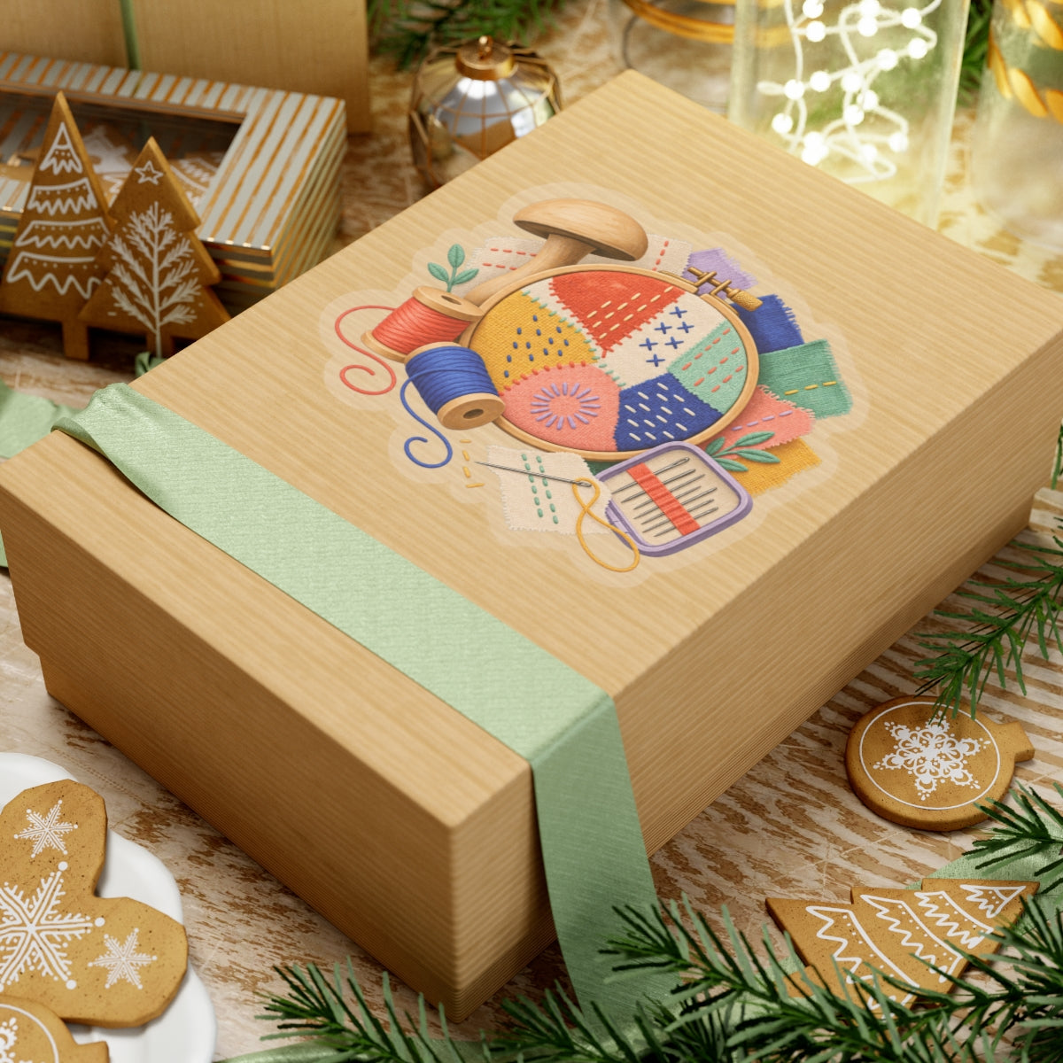 Colorful Visible Mending Workshop Sticker