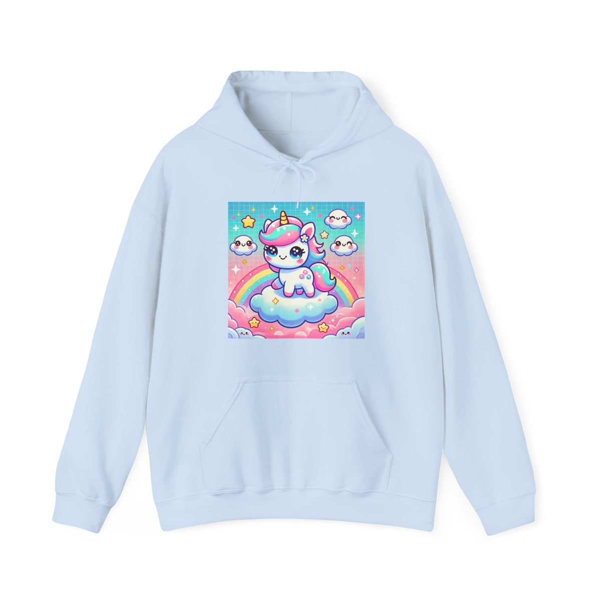 Pastel Rainbow Unicorn Cloud Kawaii Hoodie