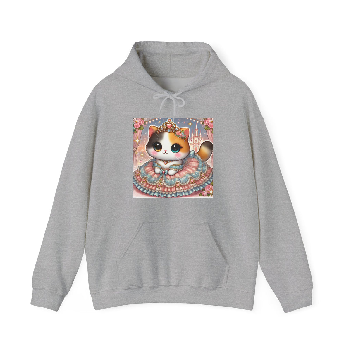 Pastel Princess Calico Cat Fantasy Hoodie
