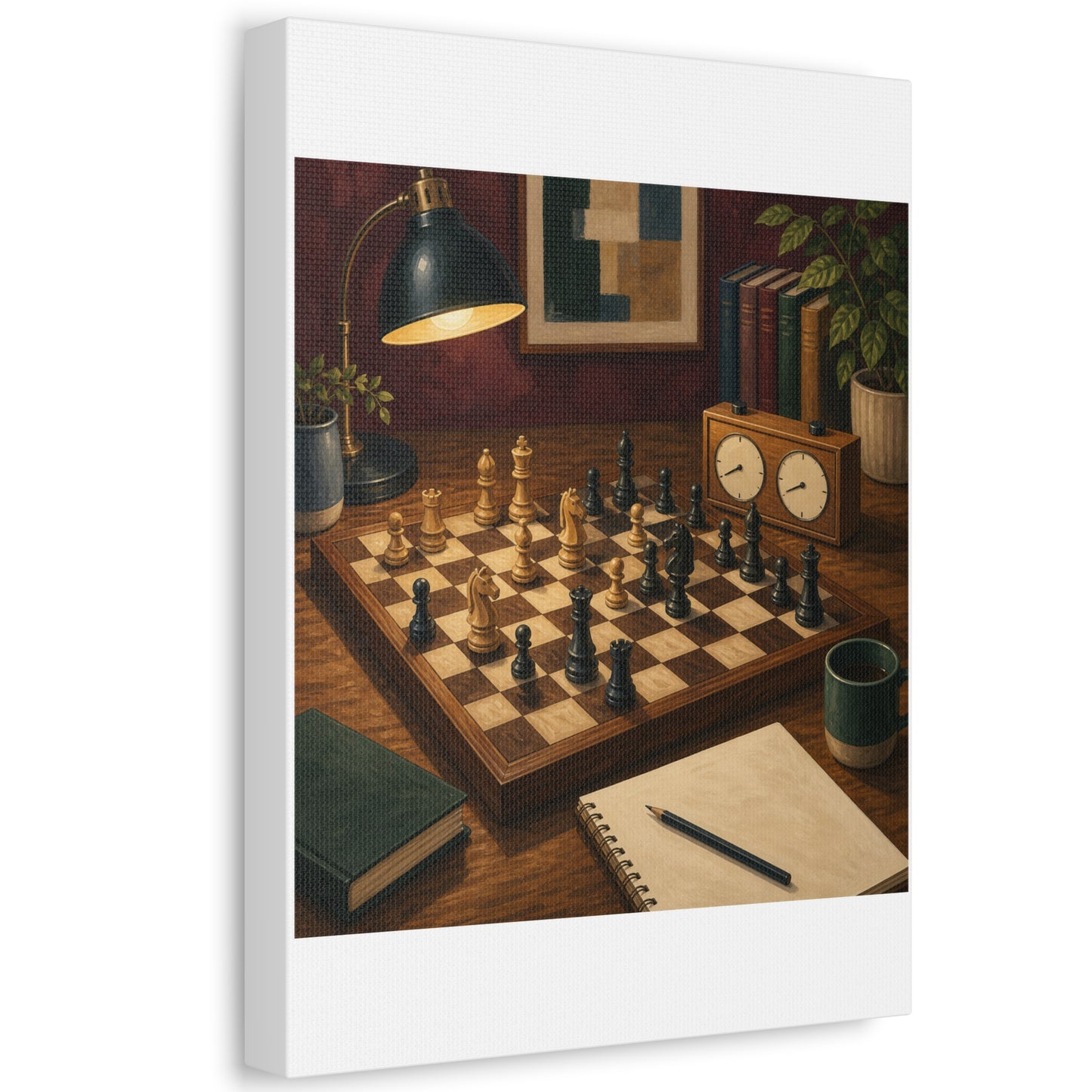 Cozy Chess Strategy Game Hobby Canvas Art