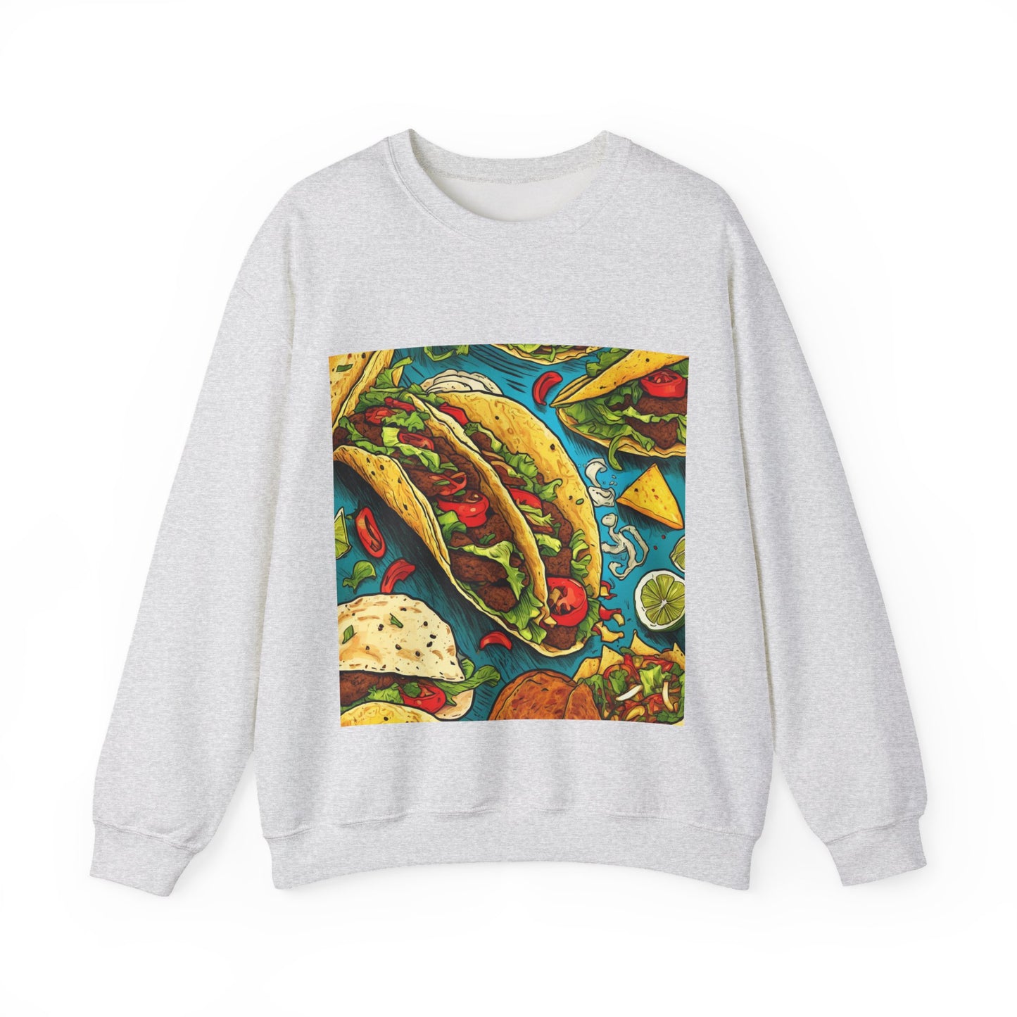 Taco Party Pattern Foodie Gift Art Sweatshirt
