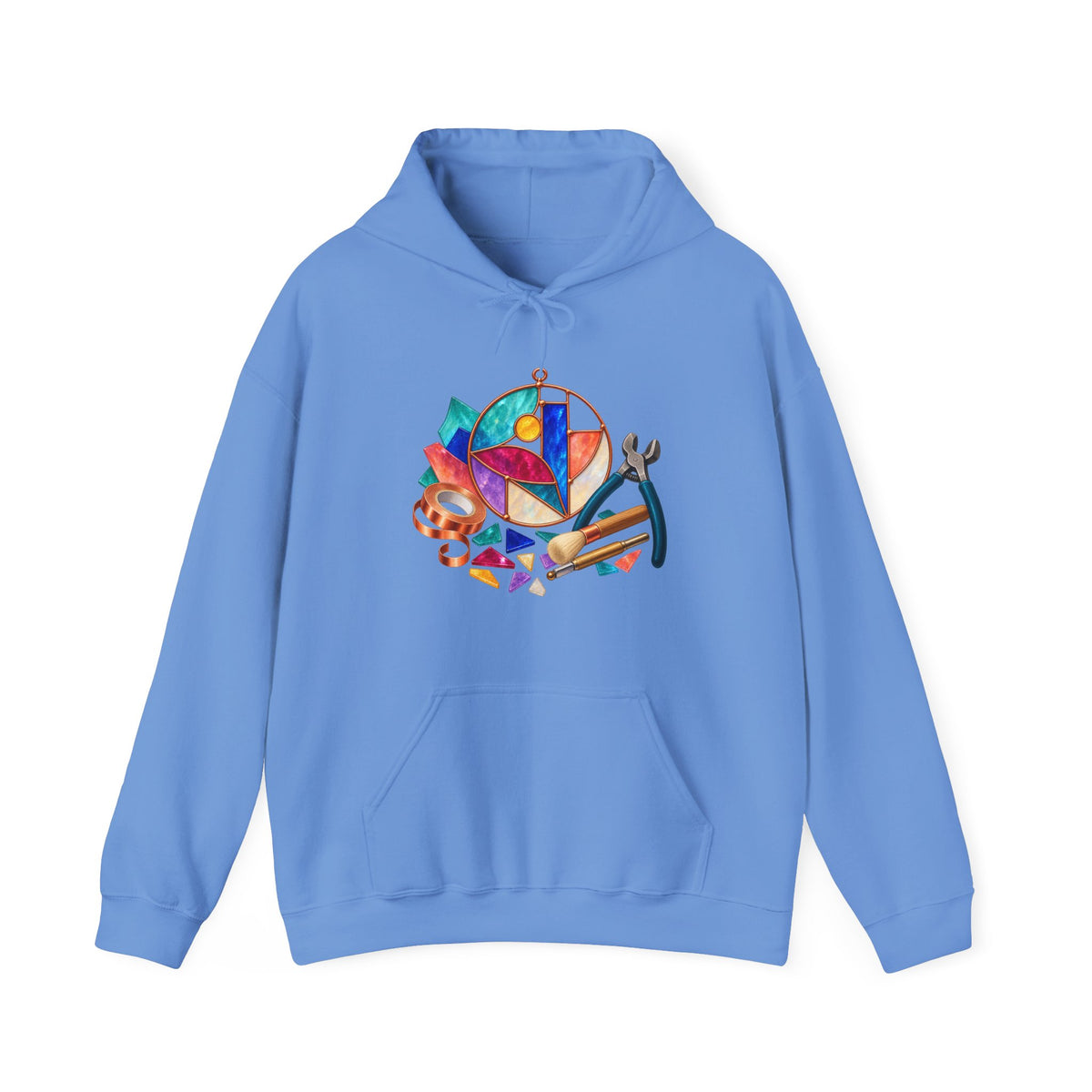 Abstract Stained Glass Suncatcher Workshop Hoodie